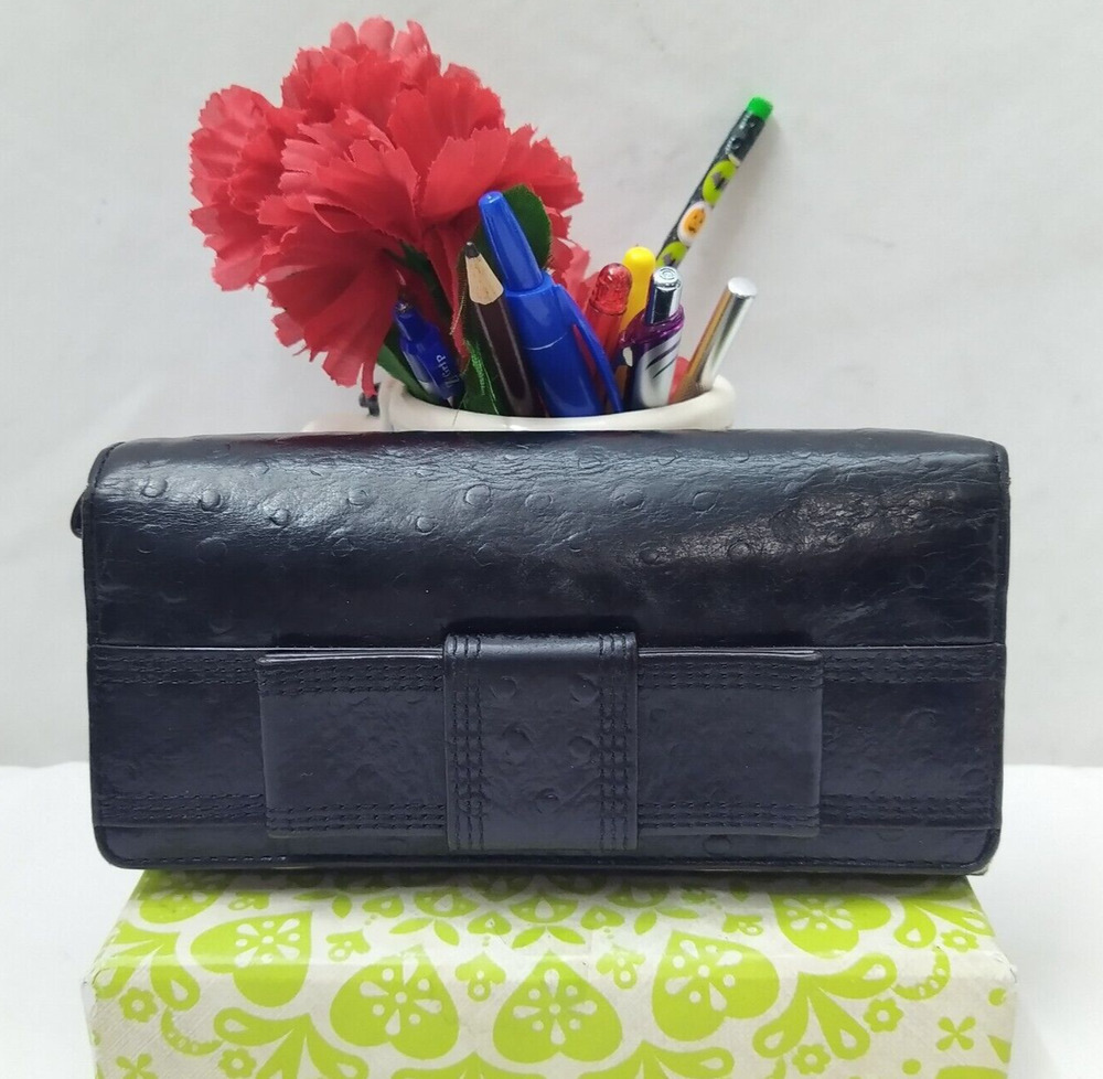 Kate Spade New York Black Leather Bow Credit Card Bifold Wallet